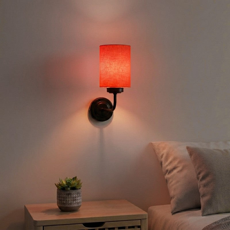 Cyluxe Soft Loom Cotton Wall Lamp - Orange