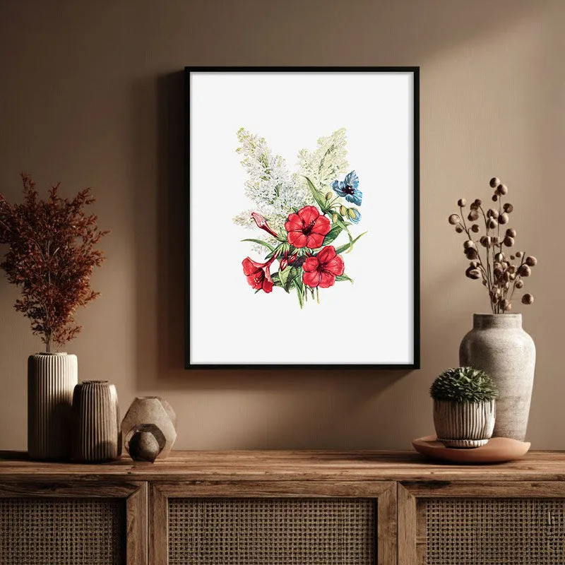 Blushing Blooms Archival Paper Wall Art With Frame media 3