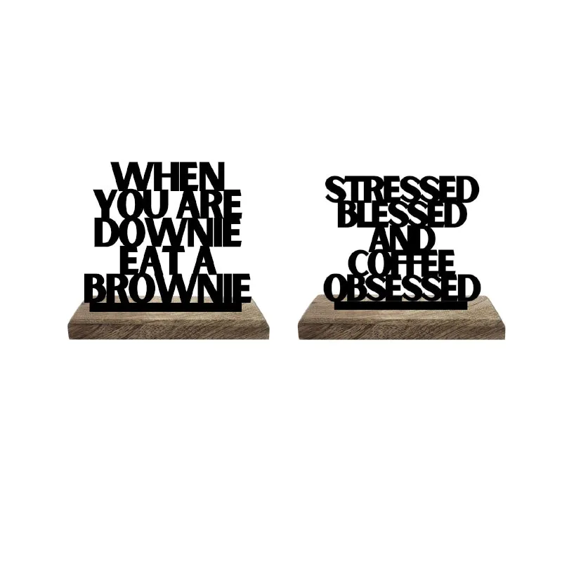 Caffeinated Comfort Typography Showpiece - Set Of Two media 5