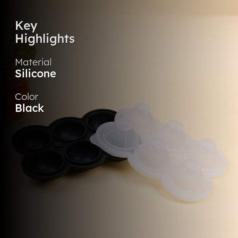Frost Silicone 4-Cube Ice Mould - Black media 2