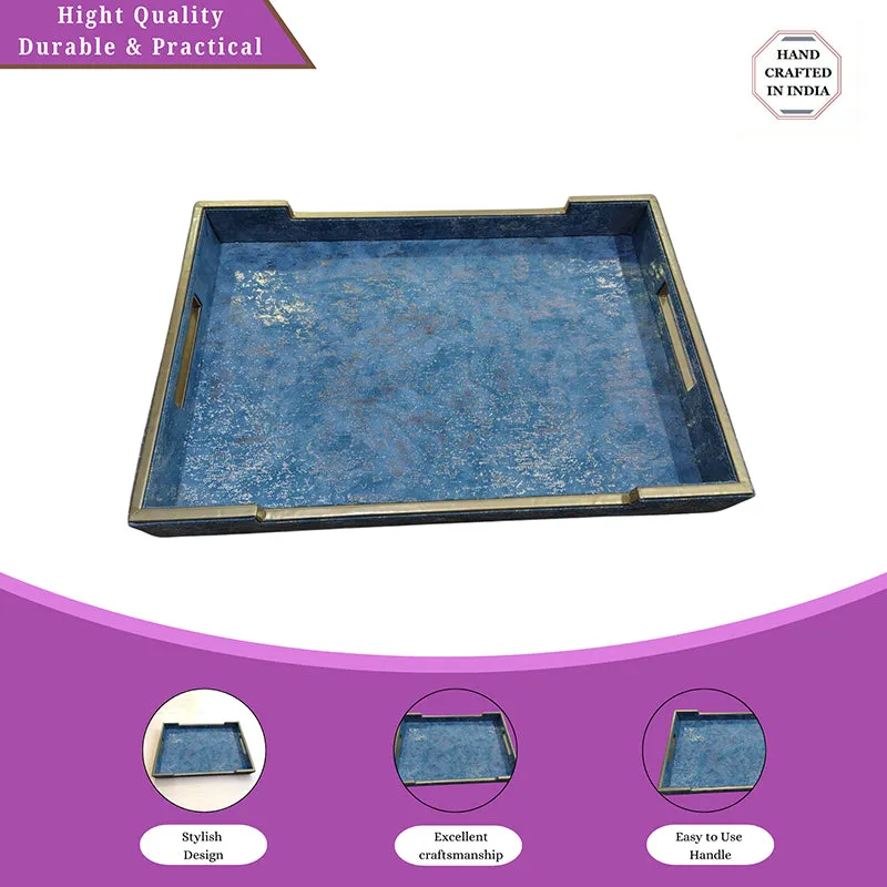 Orrine Faux Leather Serving Tray media 5