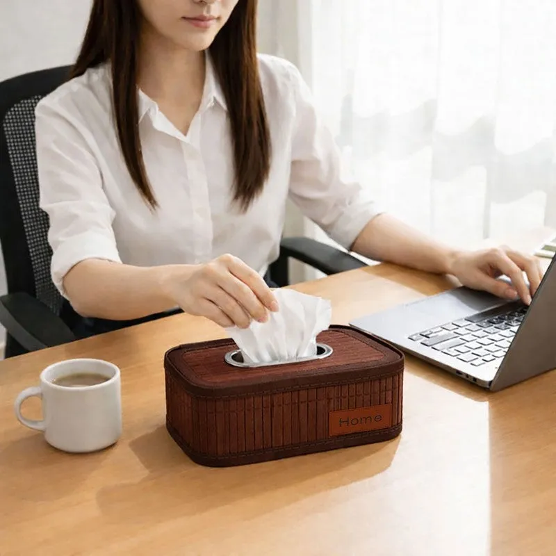 EcoNest Bamboo Tissue Holder - Brown media 8