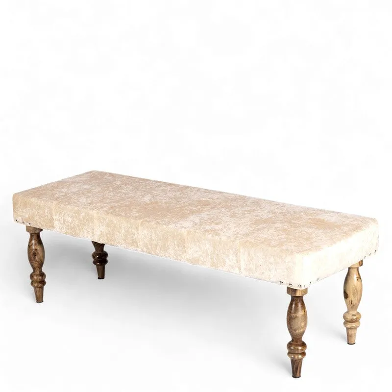Alvyn Sheesham Wooden Bench - Beige media 4