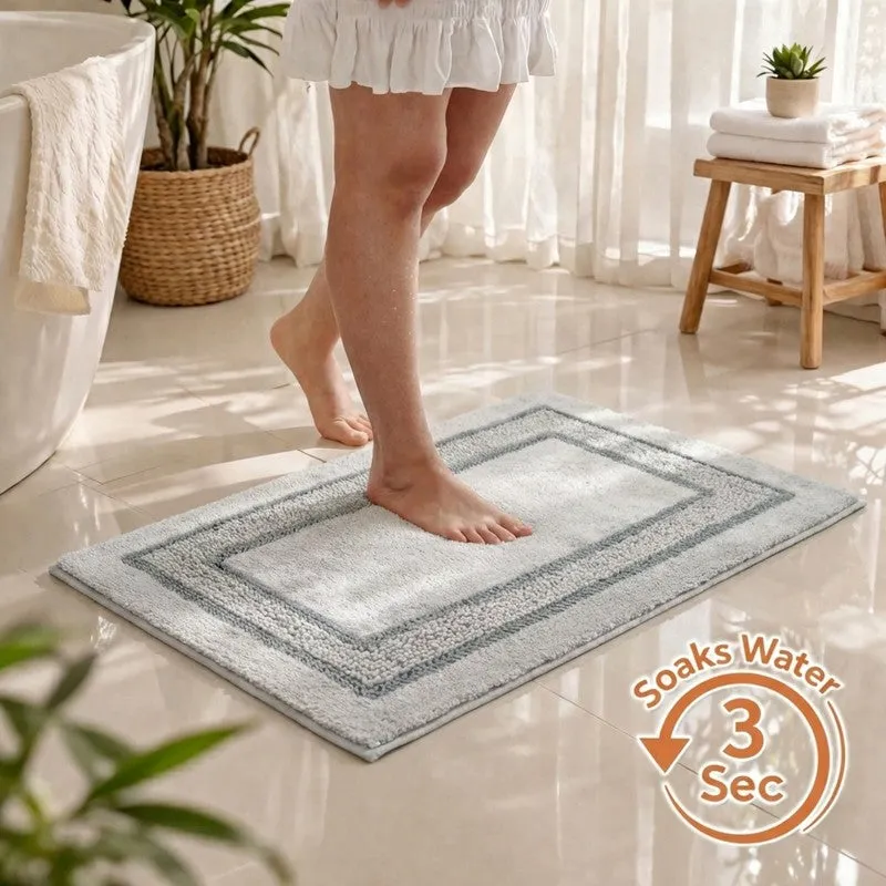 SpaStep Cotton Bath Mat - Grey media 1