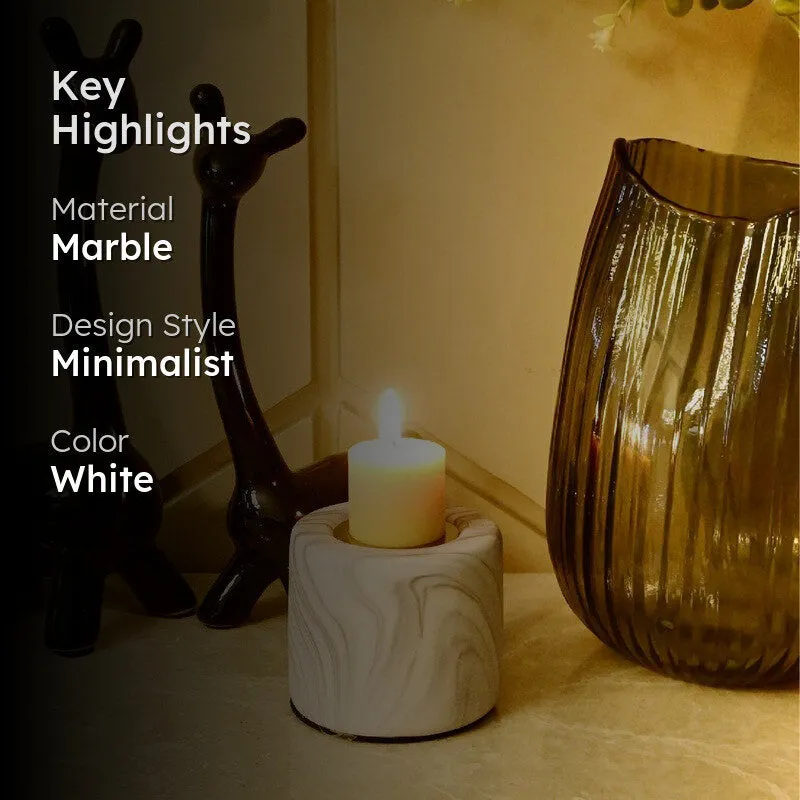 Lunora Marble Candle Holder media 2