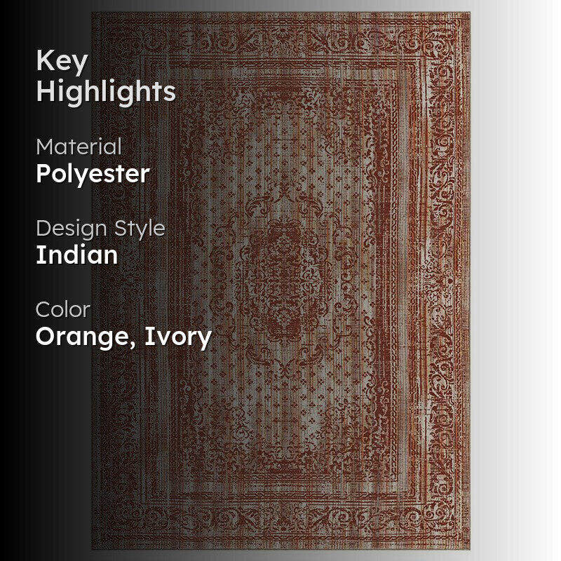 Nathan Ethnic Carpet - Orange media 2