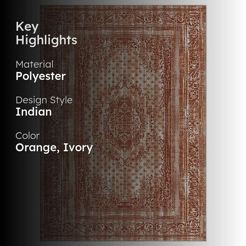 Nathan Ethnic Carpet - Orange media 2