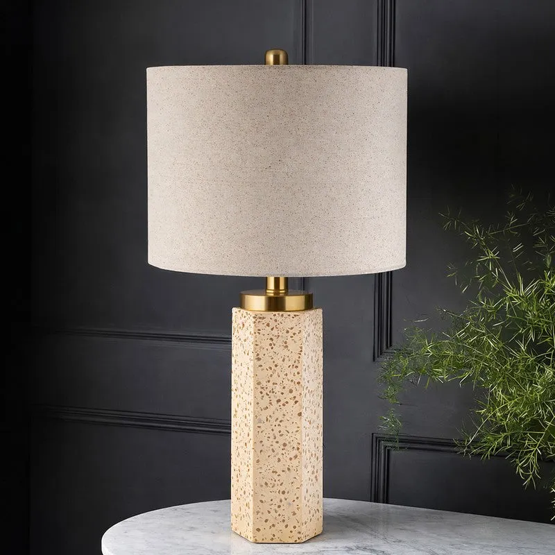 AarviDecor Kensington Designer Fabric Table Lamp - White media 3