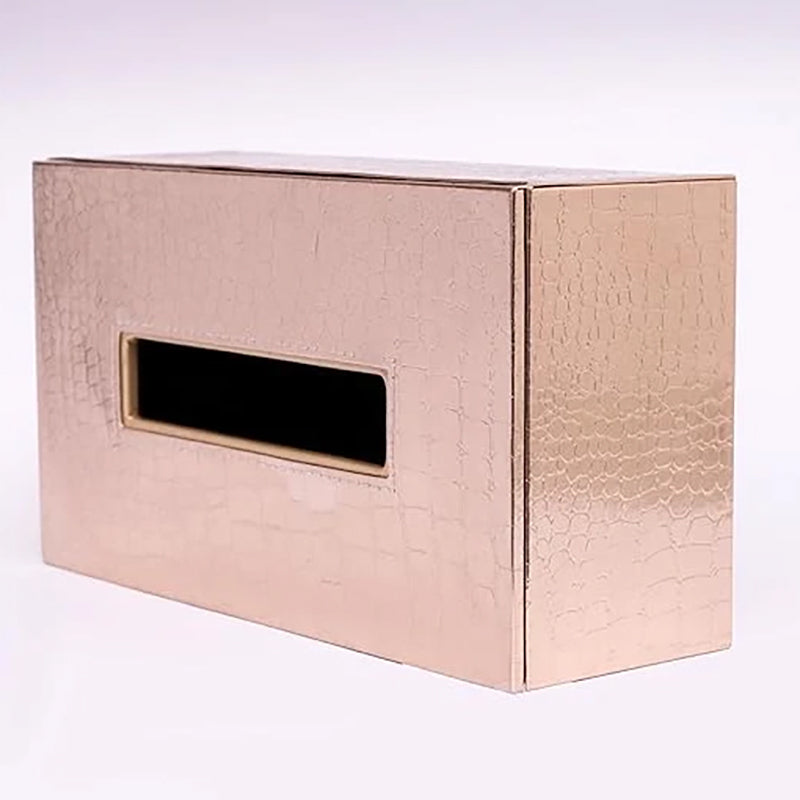 Elvan Faux Leather Tissue Holder - Peach media 3
