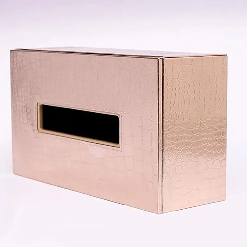 Elvan Faux Leather Tissue Holder - Peach media 3