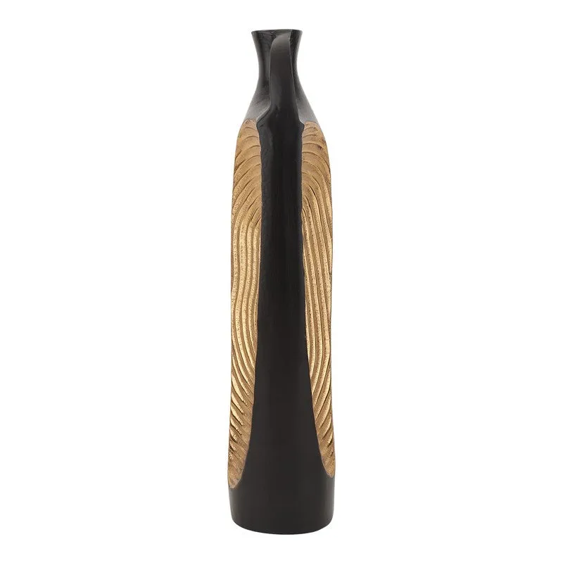 Alloy Art Vase - Black,Gold media 6