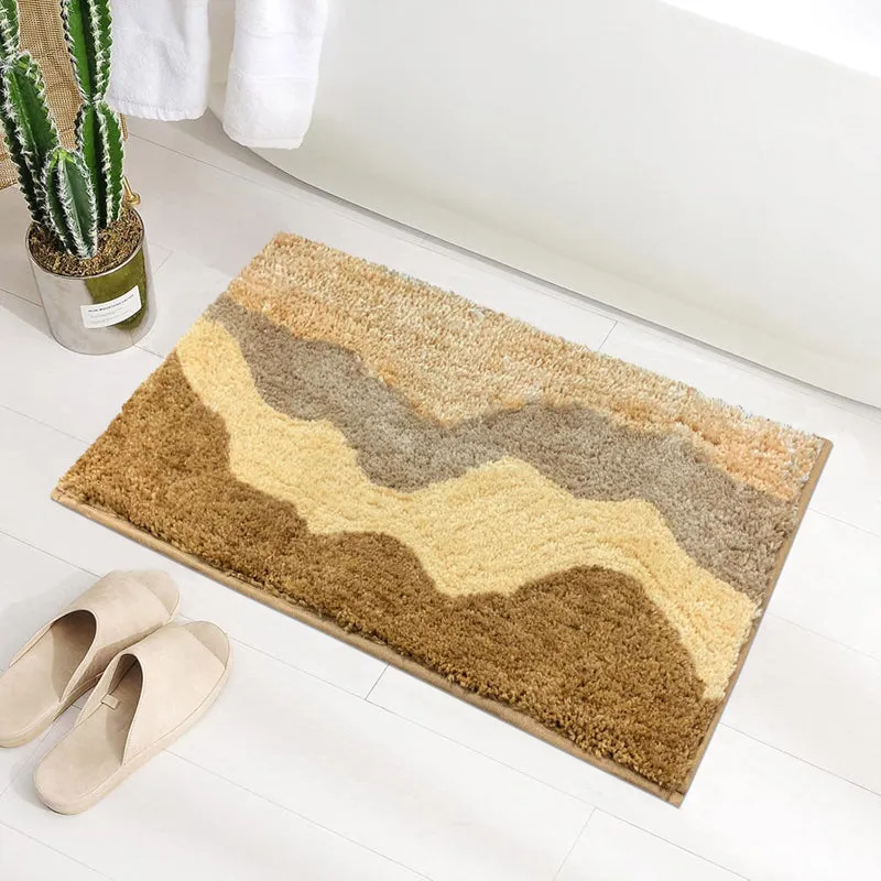 Soft Waves Microfiber Bath Mat - Yellow media 3