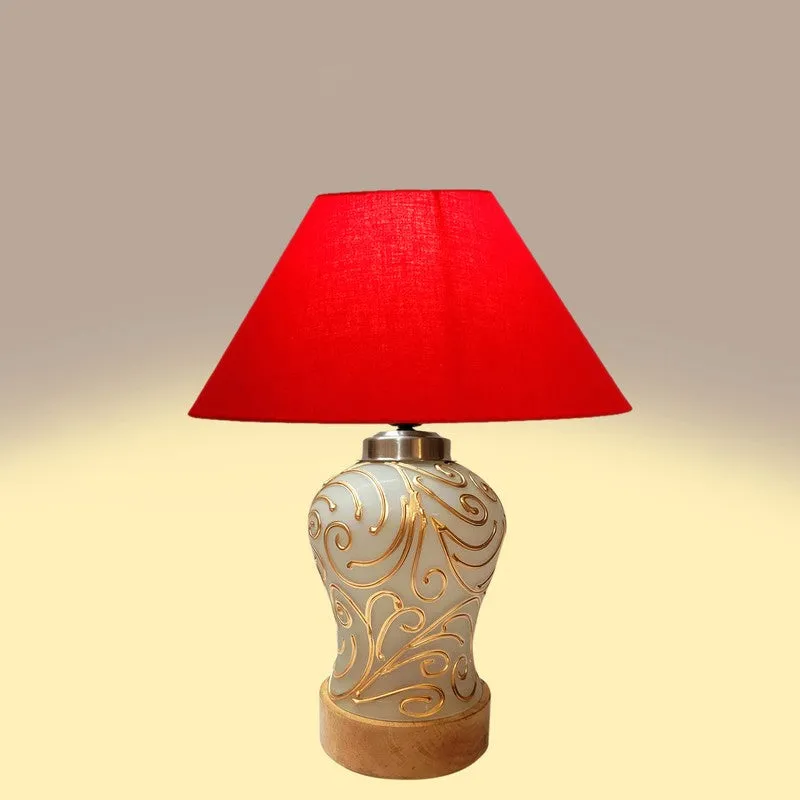 Lumithra Wooden Table Lamp - Red media 6