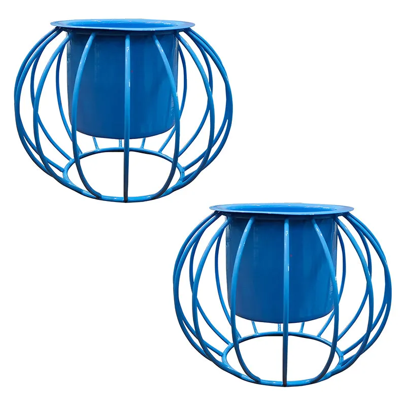 Steela Round Planter (Blue) - Set Of Two media 3