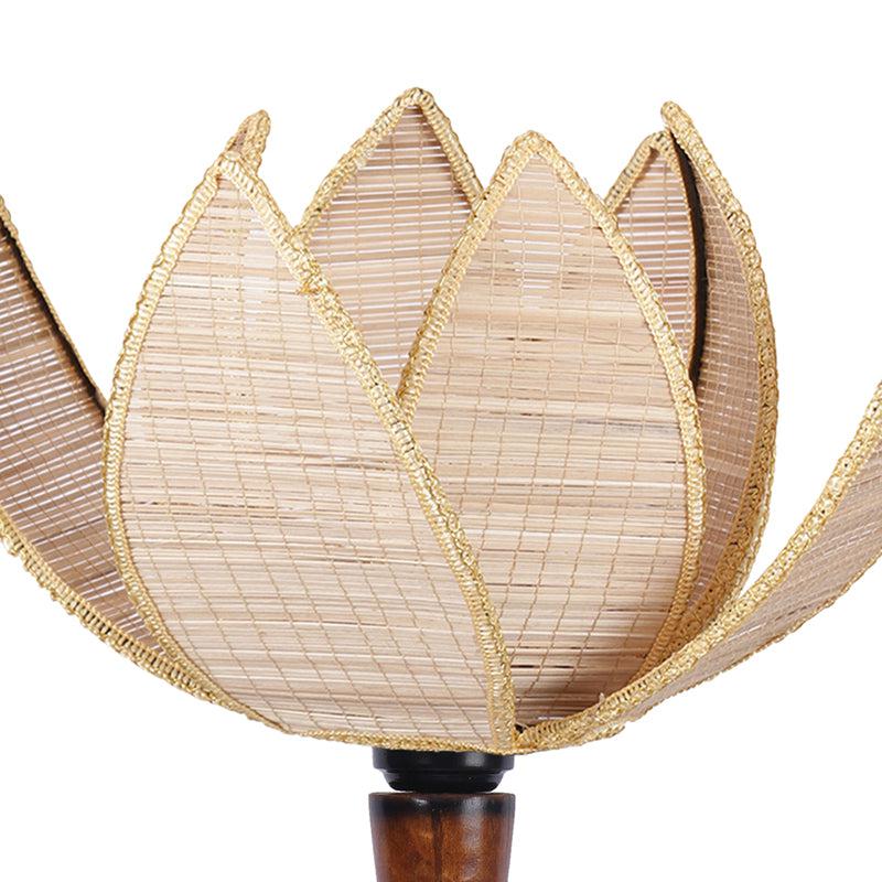 Kamala Hima Vintage Wooden Floor Lamp - Beige media 4