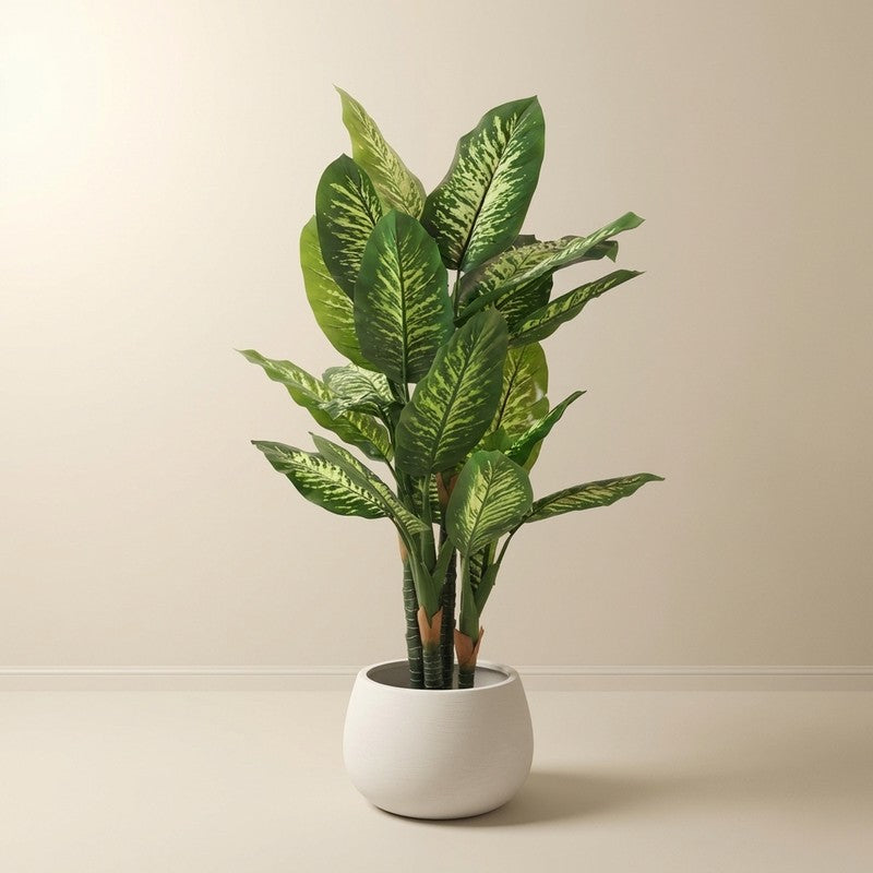 GreenSphere Artificial Plant With Black Plastic Pot - 4.8 ft