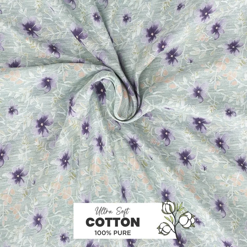 Nyric Cotton Bedsheet (Purple) - 144 TC media 5
