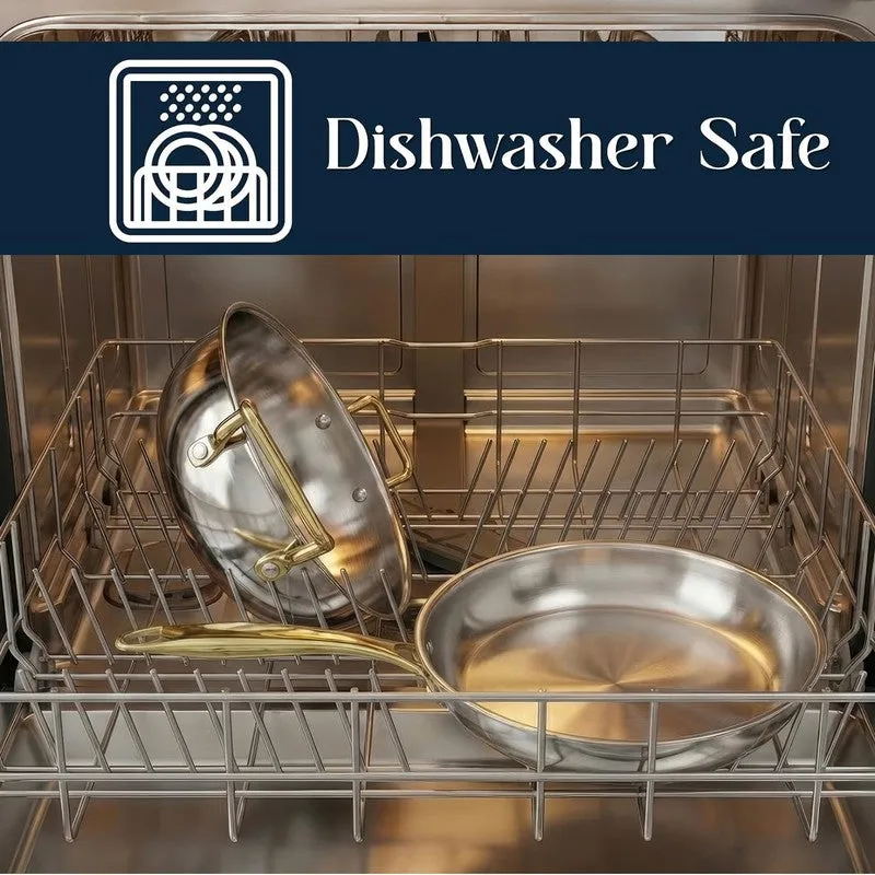 Cookware pieces placed inside a dishwasher rack