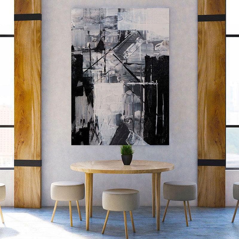 Black and White Abstract Painting - Gallery Wrap