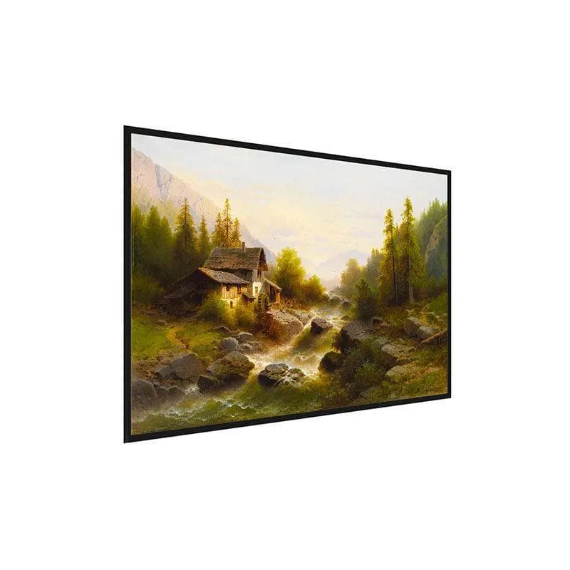 River Valley Canvas Wall Painting - Black Frame media 3