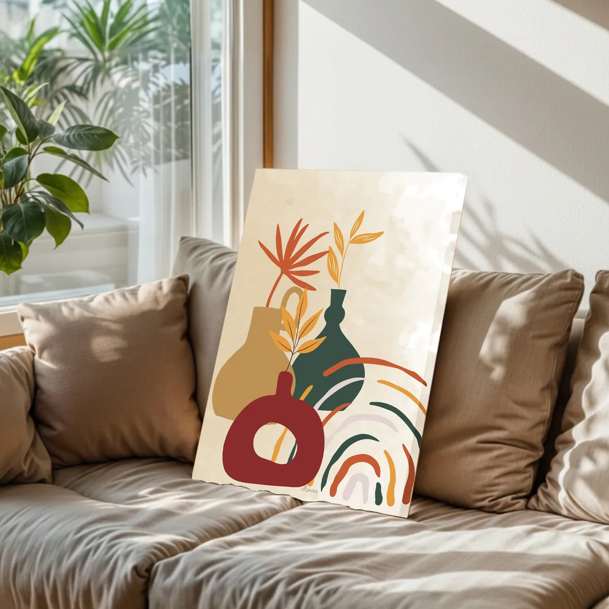 Meadow of Hues Cotton Canvas Wall Painting media 6