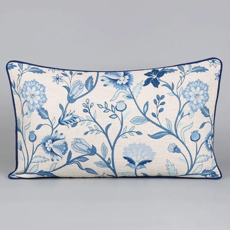India Circus Flos Viridans Printed Cotton Cushion Cover (Rectangle) - Set Of Two media 4