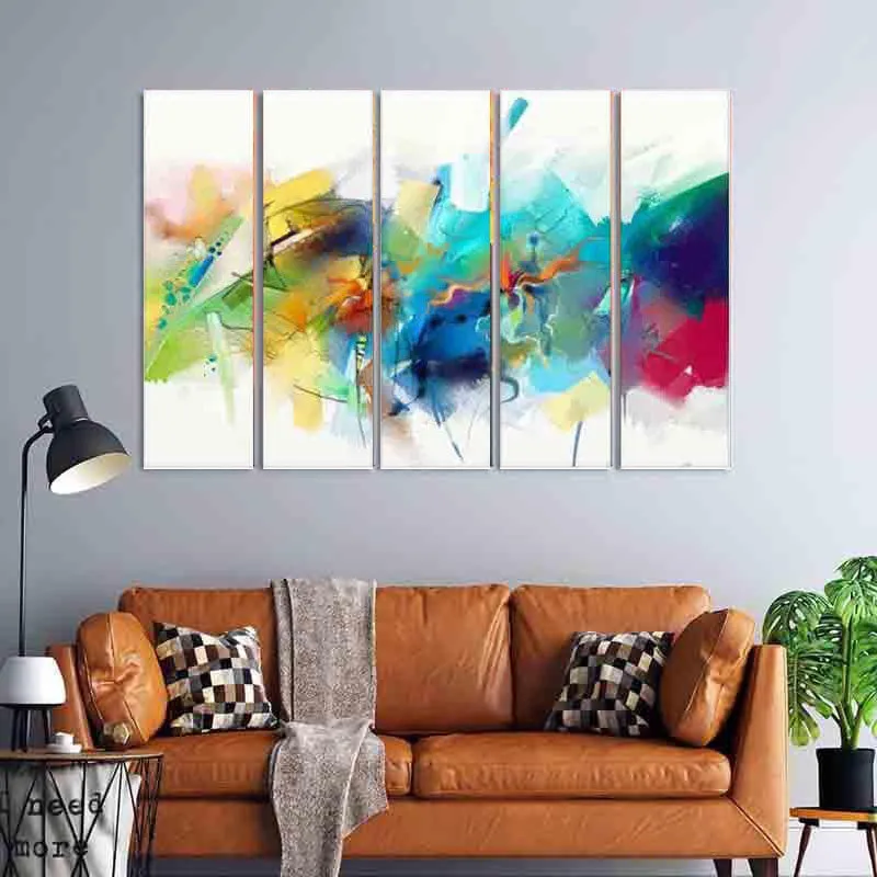 Rainbow Wall Art - Five Piece Set media 1