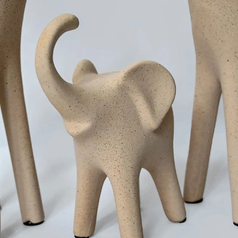 Serene Elephant Family Showpiece - Set Of Three media 5