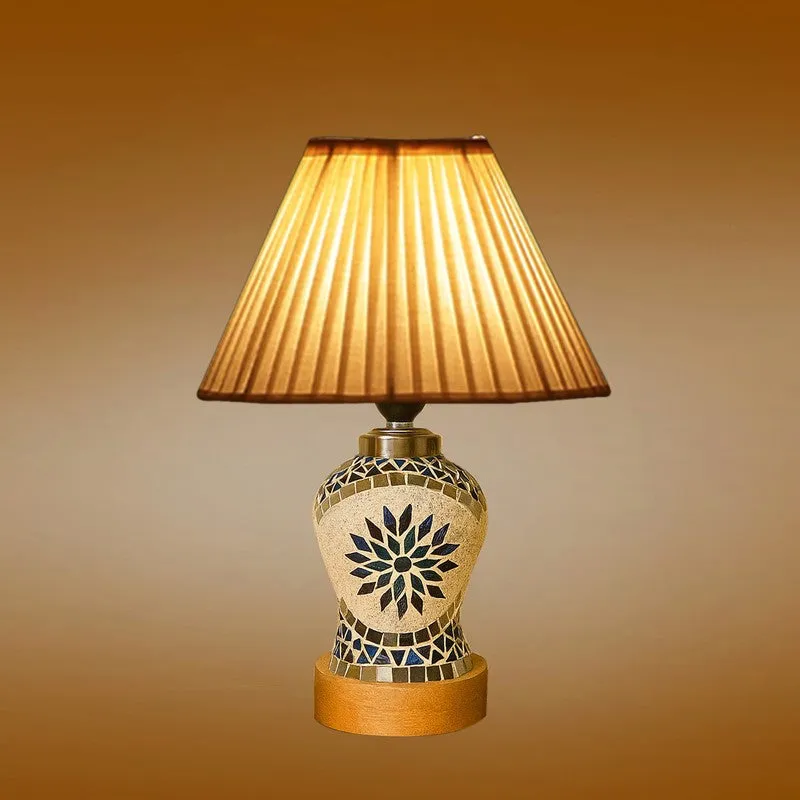 Floranira Pleatra Wooden Table Lamp - Multicolor media 7