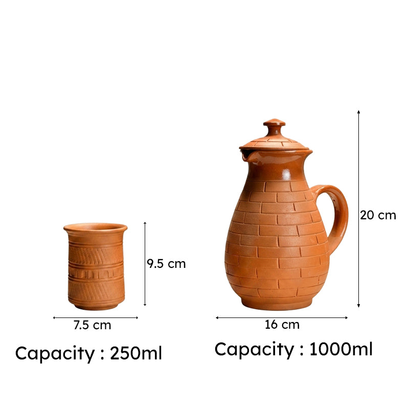 BoroZen Terracotta Jug with Glasses - Three Piece Set media 11