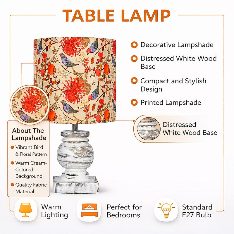 BirdSong Wooden Table Lamp media 4