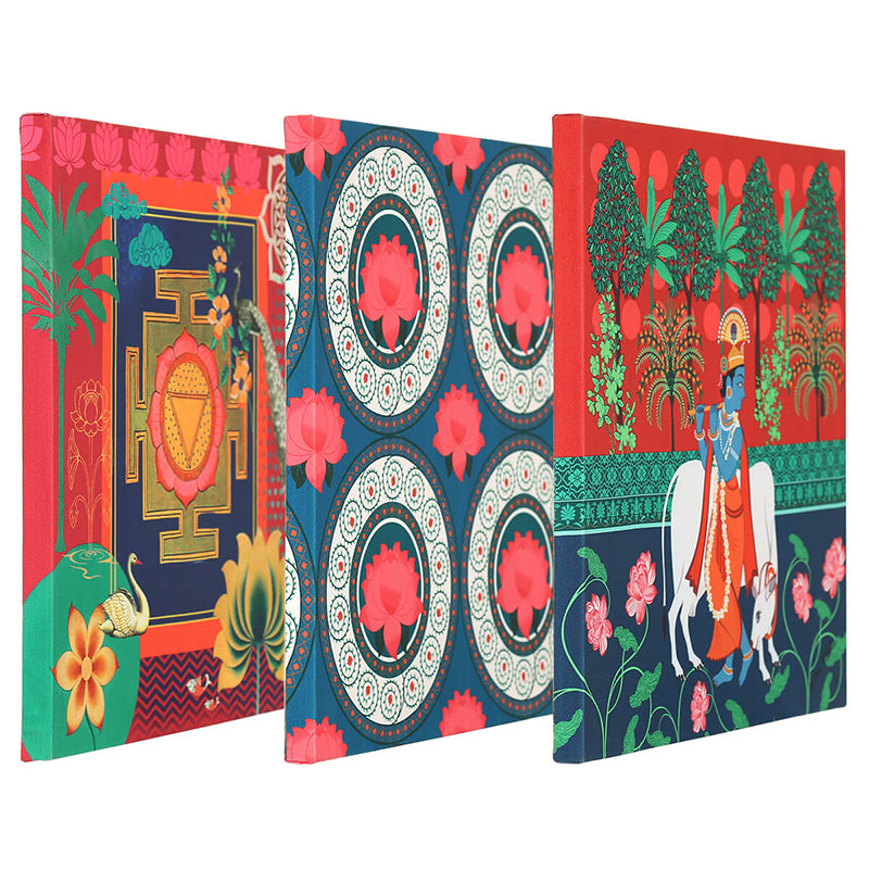 India Circus Kanha's Herd Canvas Wall Art - Set Of Three media 4
