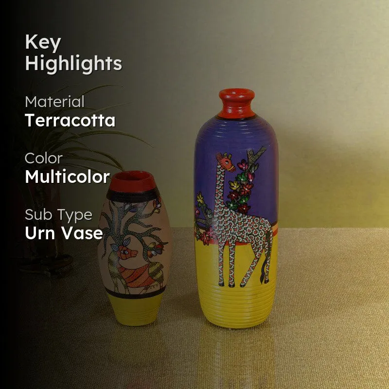 Indrasuta Terracotta Vase - Two Piece Set media 2