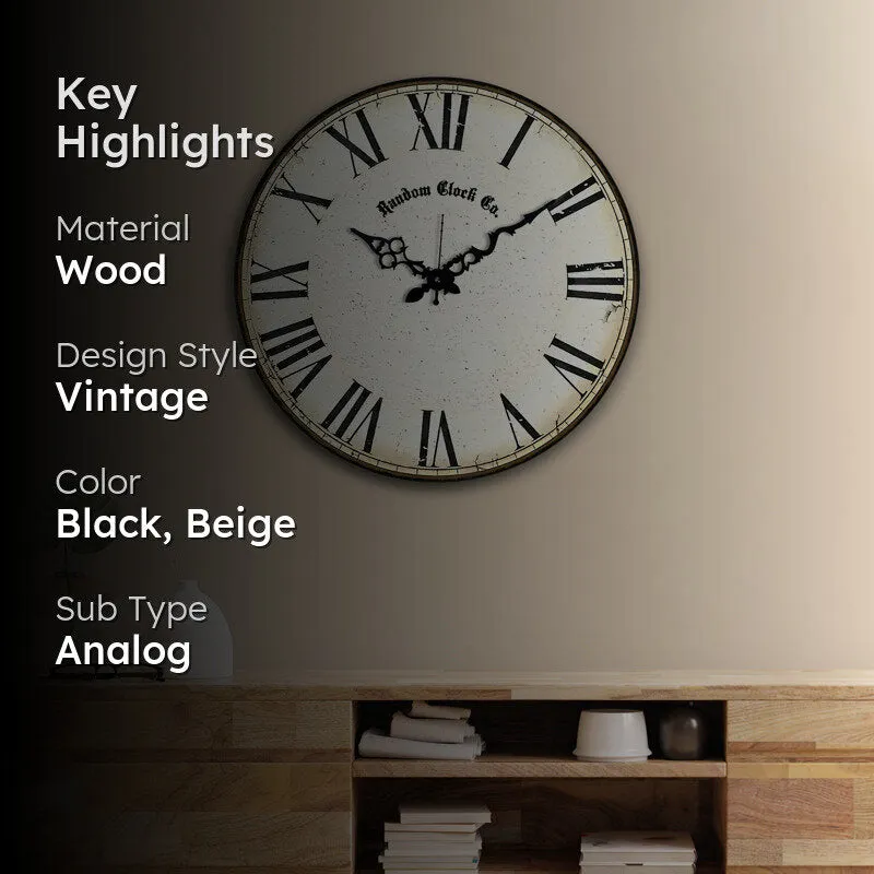 Varnick Wood Analog Wall Clock media 2