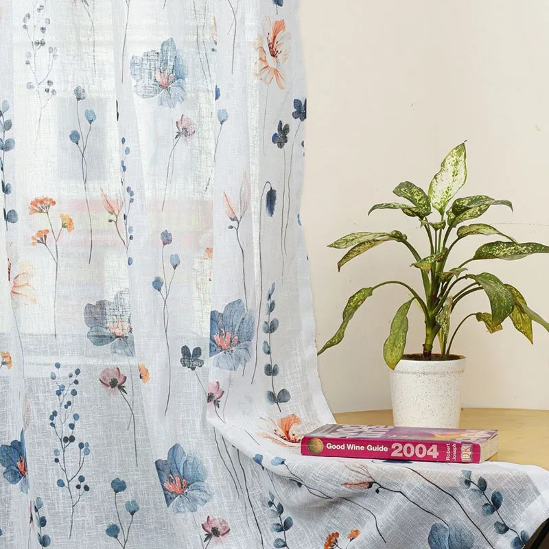 Solmera Linen Texture Sheer Curtain - Set Of Two media 3