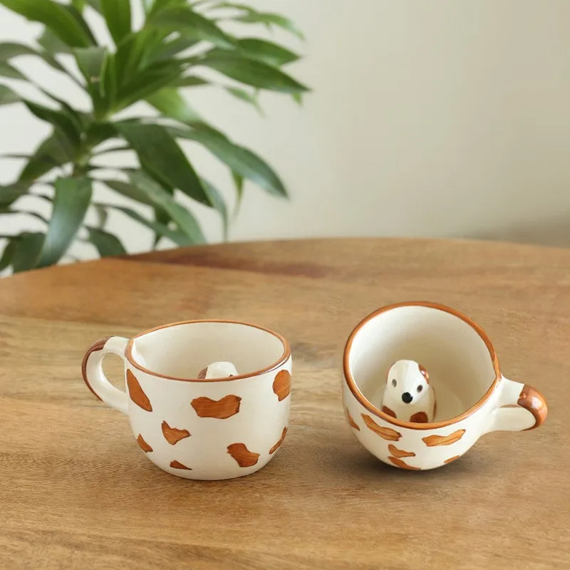 Puppy Ceramic Tea Cup (200 mL Each) - Set Of Two media 2