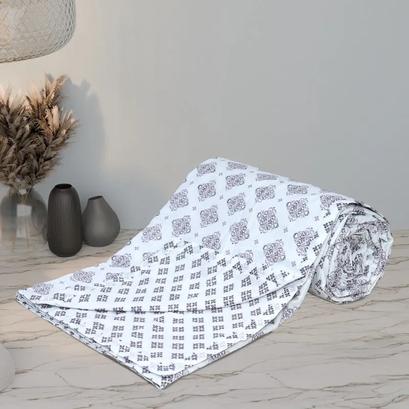 Florique Printed Cotton Dohar (Purple,White) - 120 GSM media 9
