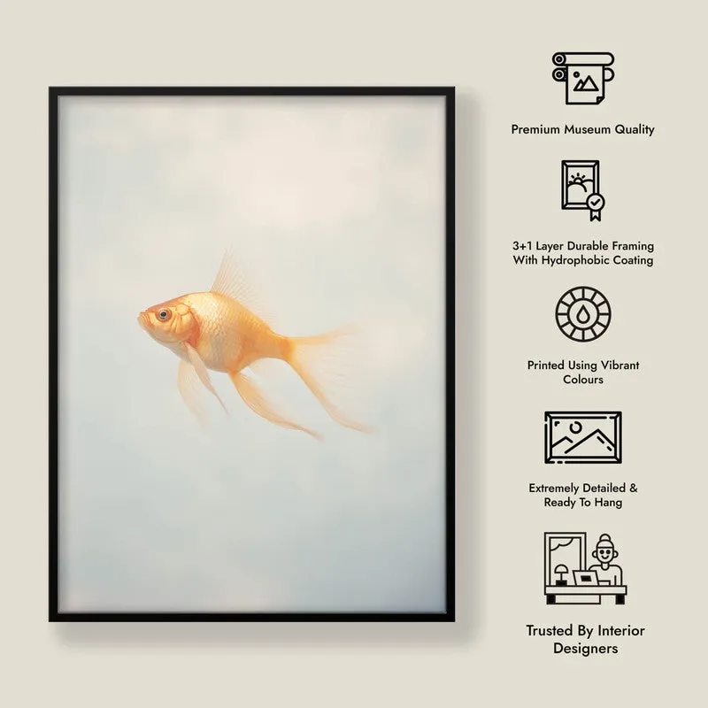 Goldfish Glam Archival Canvas Wall Art - Black Frame media 8