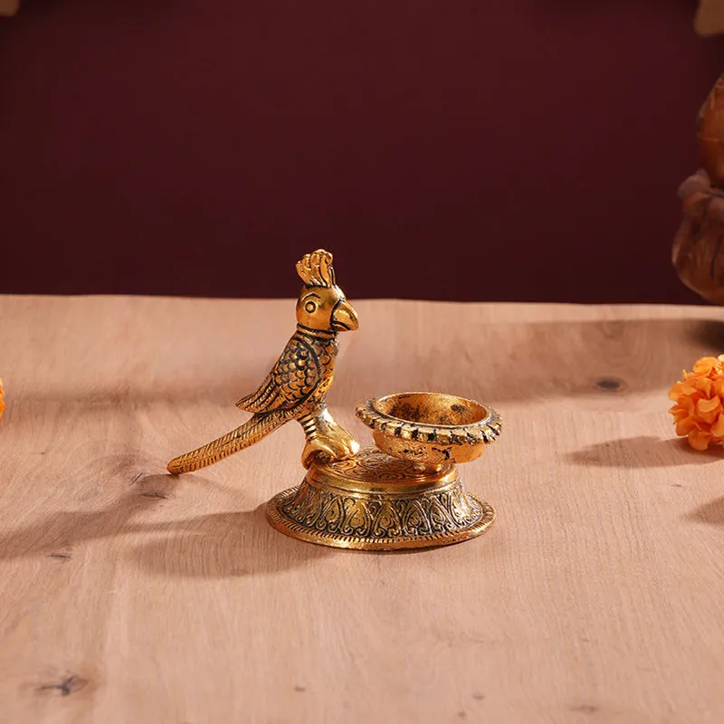 Thotha Ornate Tea Light Holder - Gold media 4