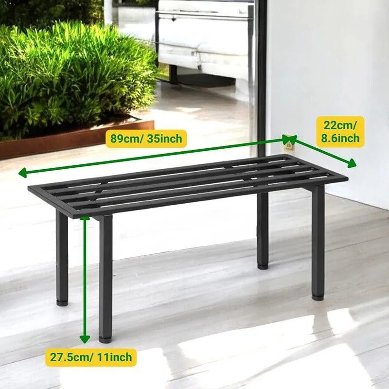 Obsidian Leaf Metal Planter Stand media 9