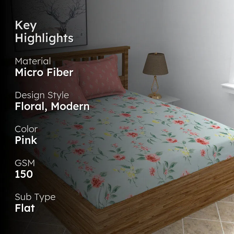 Pansy Field Micro Fiber Bedsheet - 150 GSM media 2
