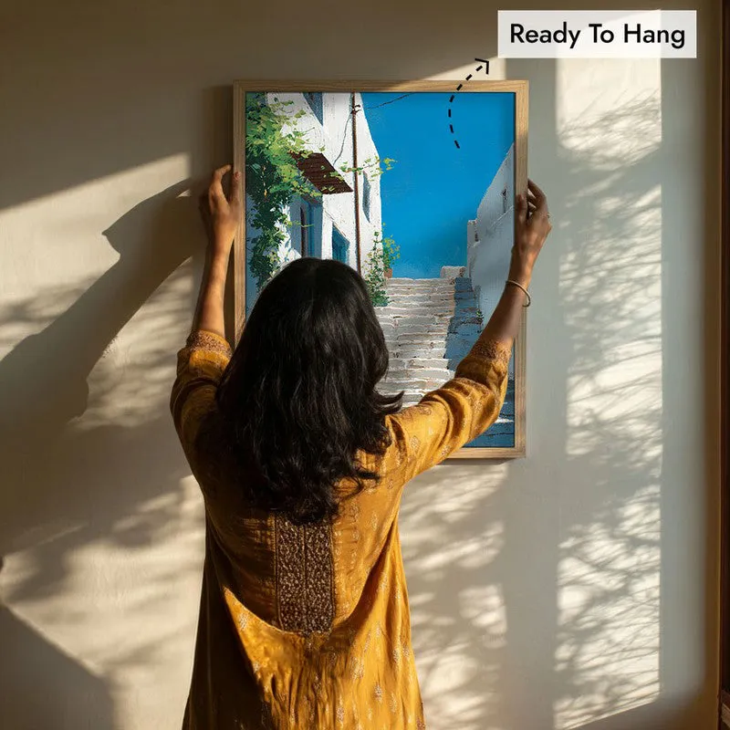 Scenic Walk Canvas Wall Painting - Brown Frame media 8