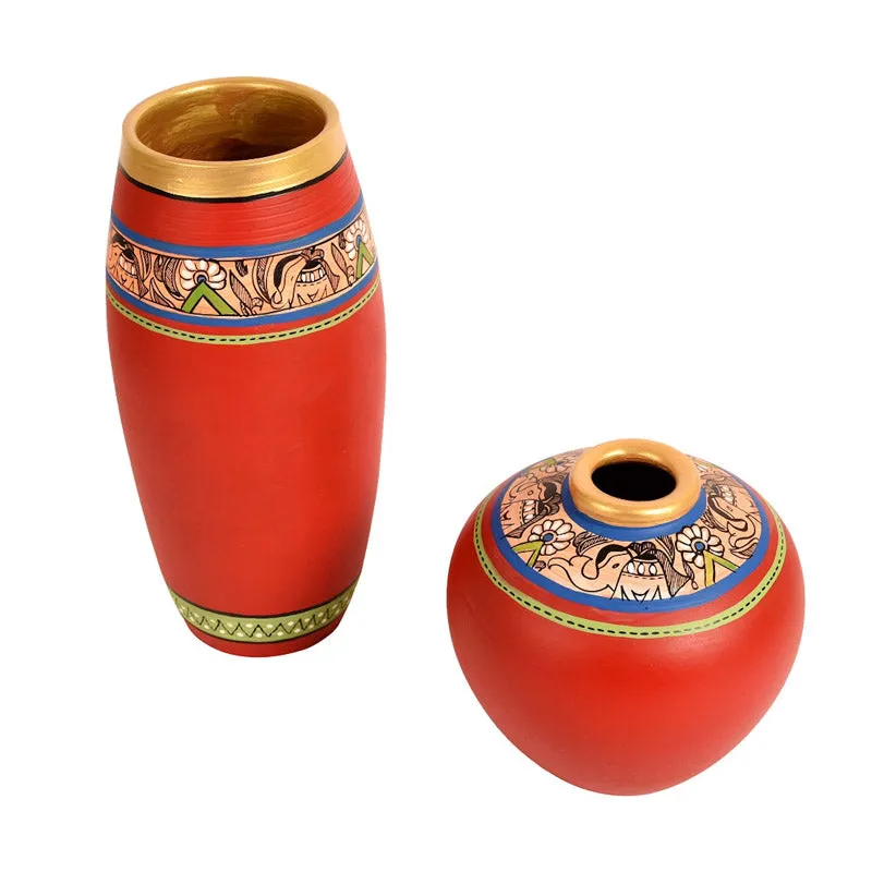 Bhavya Terracotta Vase - Set of Two media 4