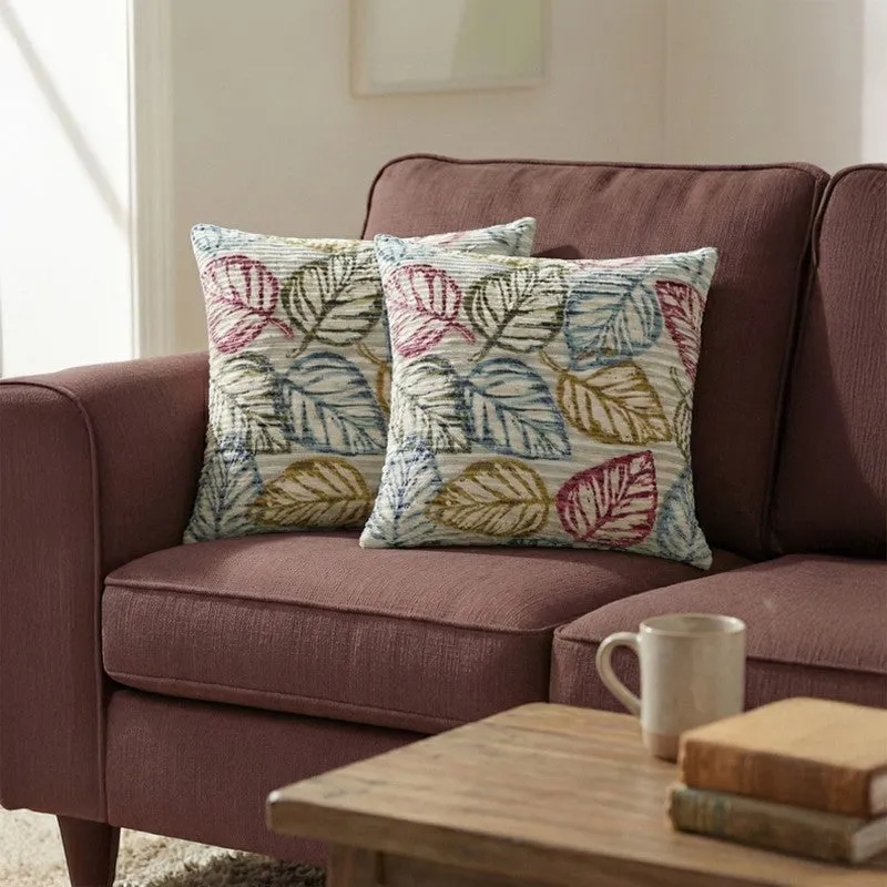 EdenPetals Cushion Covers (Purple, Yellow) - Set Of Two media 1