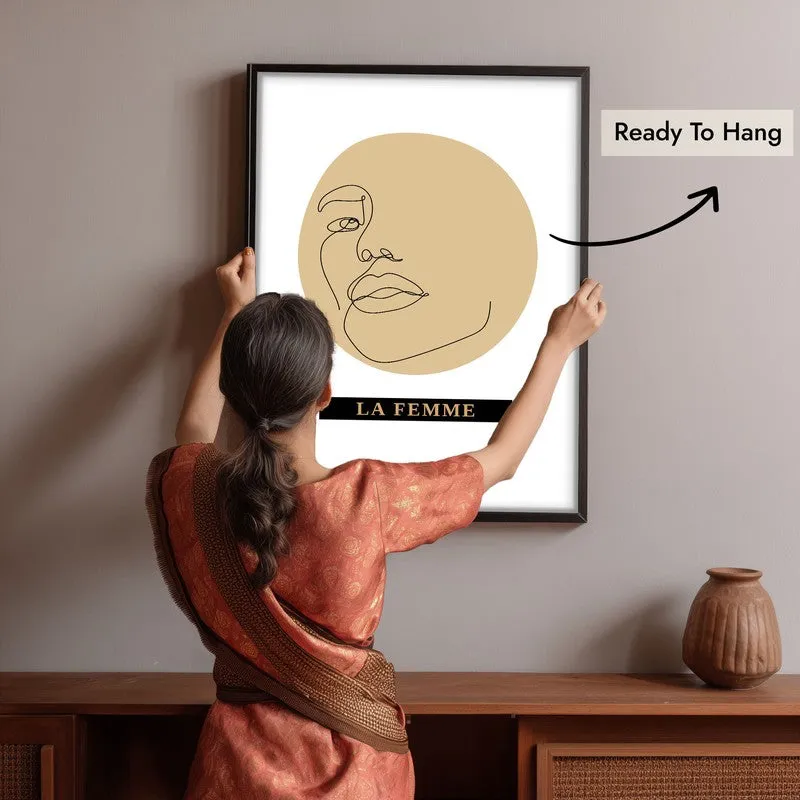 Ethereal Woman Canvas Wall Painting With Black Frame media 10