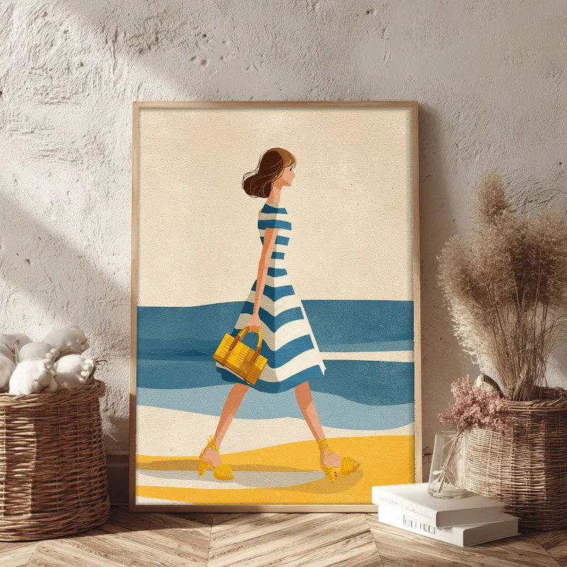 Seabreeze Canvas Wall Painting - Brown Frame media 3