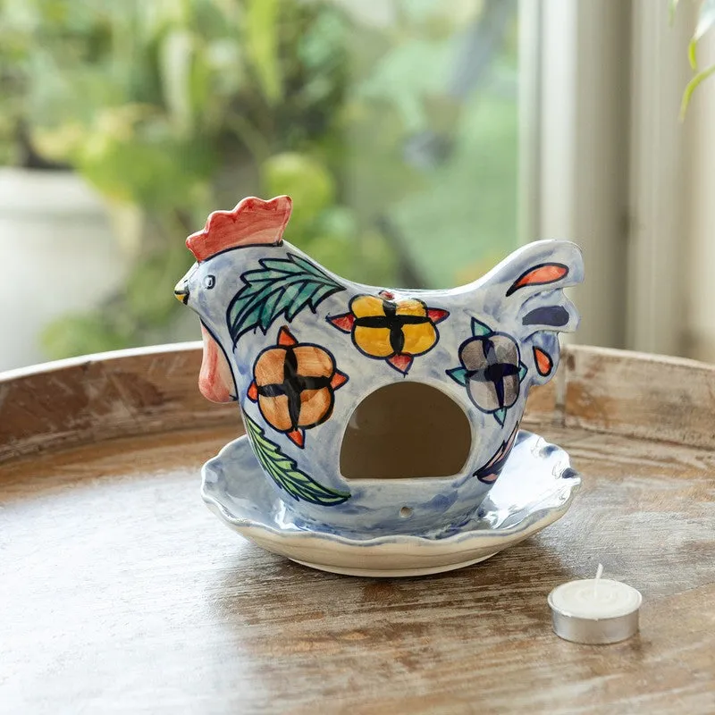 Birdsong Aura Handpainted Tealight Holder media 3