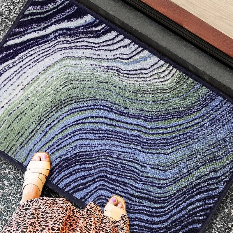 Lynk Abstract Nylon Door Mats - Blue media 3