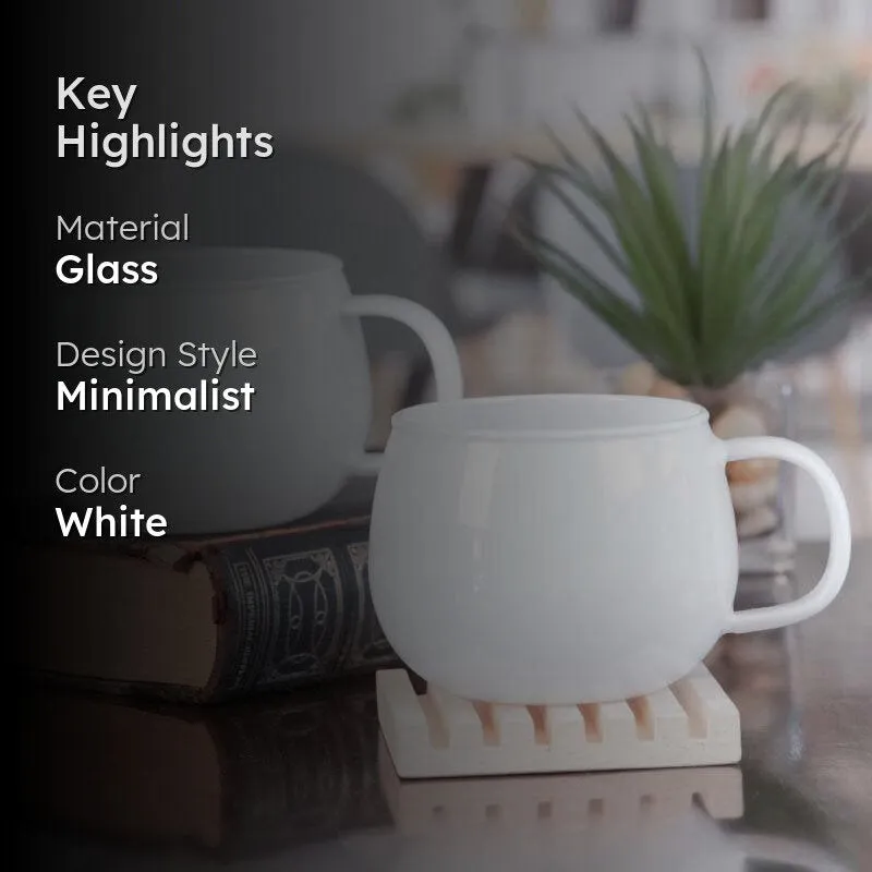 Zemo Glass Coffee Mug (410 mL) - Two Piece Set media 2