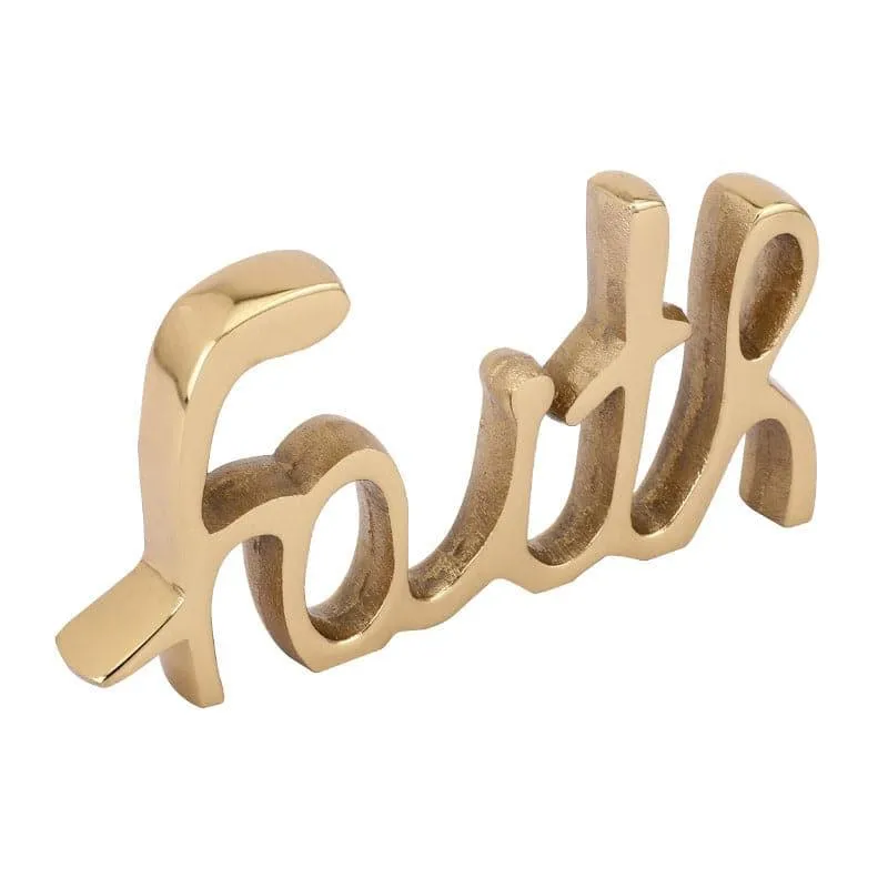 Faith Typography Showpiece - Gold media 4